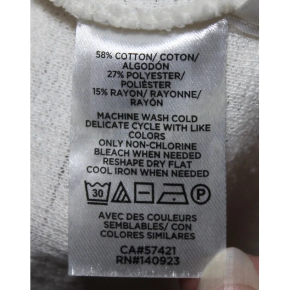 Lou & Grey for LOFT Womens Textured Knit Dress Size Small Ivory Short Sleeve